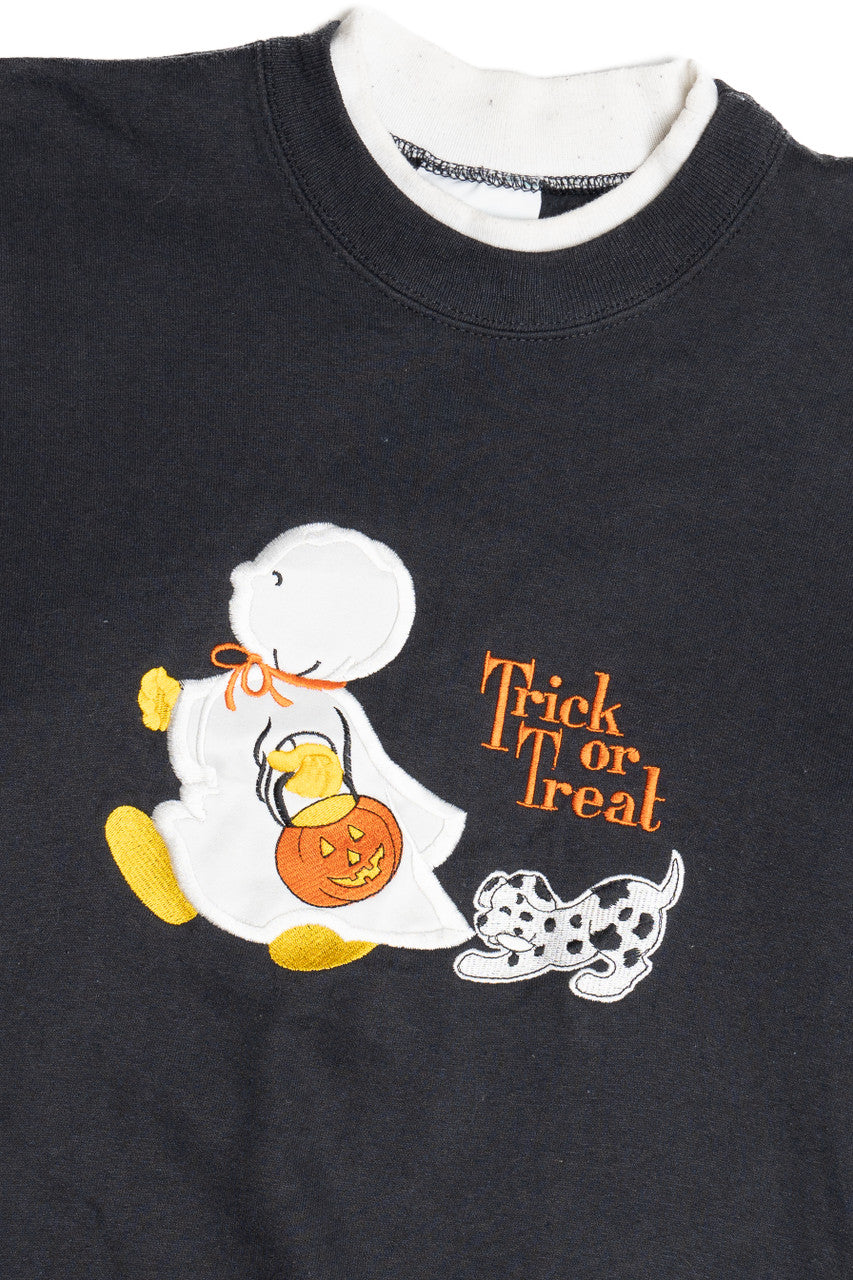 Vintage "Trick Or Treat" Ghost Costume & Puppy Halloween Sweater