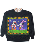 Vintage Mickey and Minnie Mouse Trick Or Treating Mickey Unlimited Halloween Sweatshirt