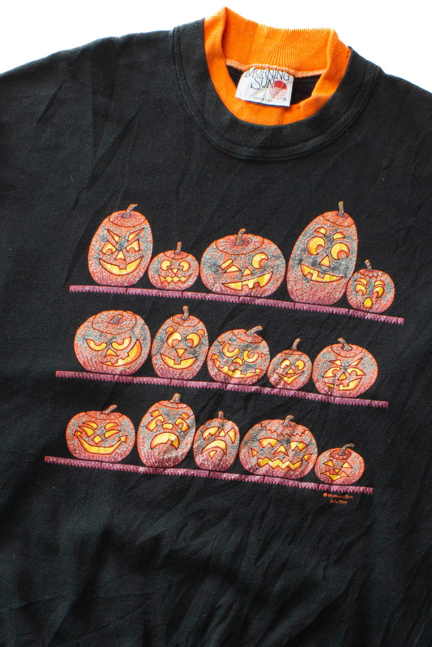 Vintage Jack o'Lantern Shelves Halloween Sweatshirt (1990s) 655