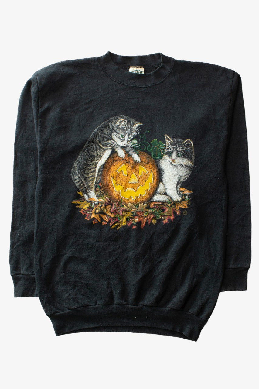 Vintage Kittens Halloween Sweatshirt (1990s) 656