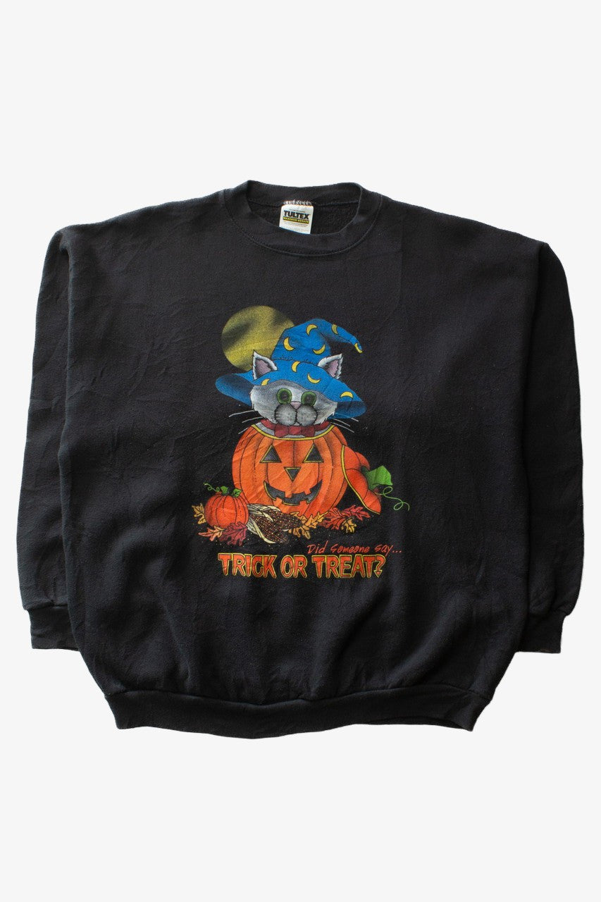 Vintage Did Someone Say Trick Or Treat? Halloween Sweatshirt (1990s)