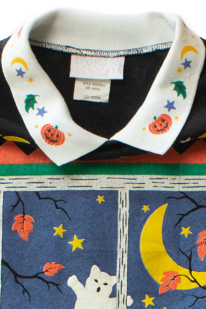 Vintage Cat Ghost Halloween Sweatshirt (1990s)