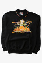 Vintage Scarecrow Pumpkin Patch Halloween Sweatshirt (1990s)
