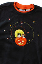 Vintage Embroidered Cats Halloween Sweatshirt (1990s) 678