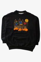 Vintage Embroidered Bearcrows Halloween Sweatshirt (1990s)