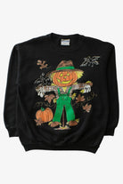 Vintage Jack o'Lantern Scarecrow Halloween Sweatshirt (1990s)