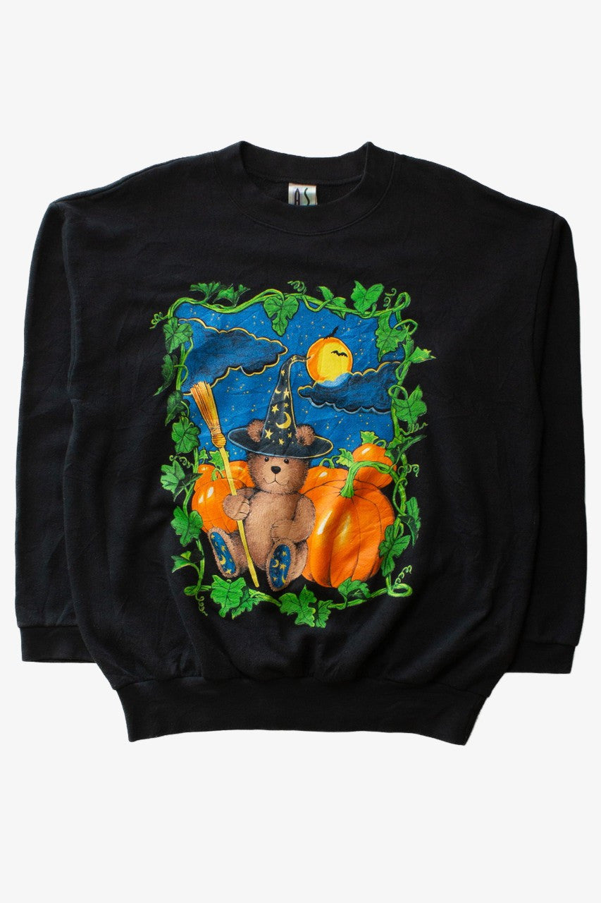 Vintage Wizard Bear Halloween Sweatshirt (1990s)