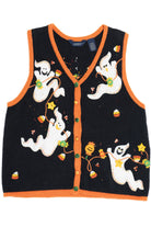 Vintage Ghosts & Candy Halloween Sweater Vest