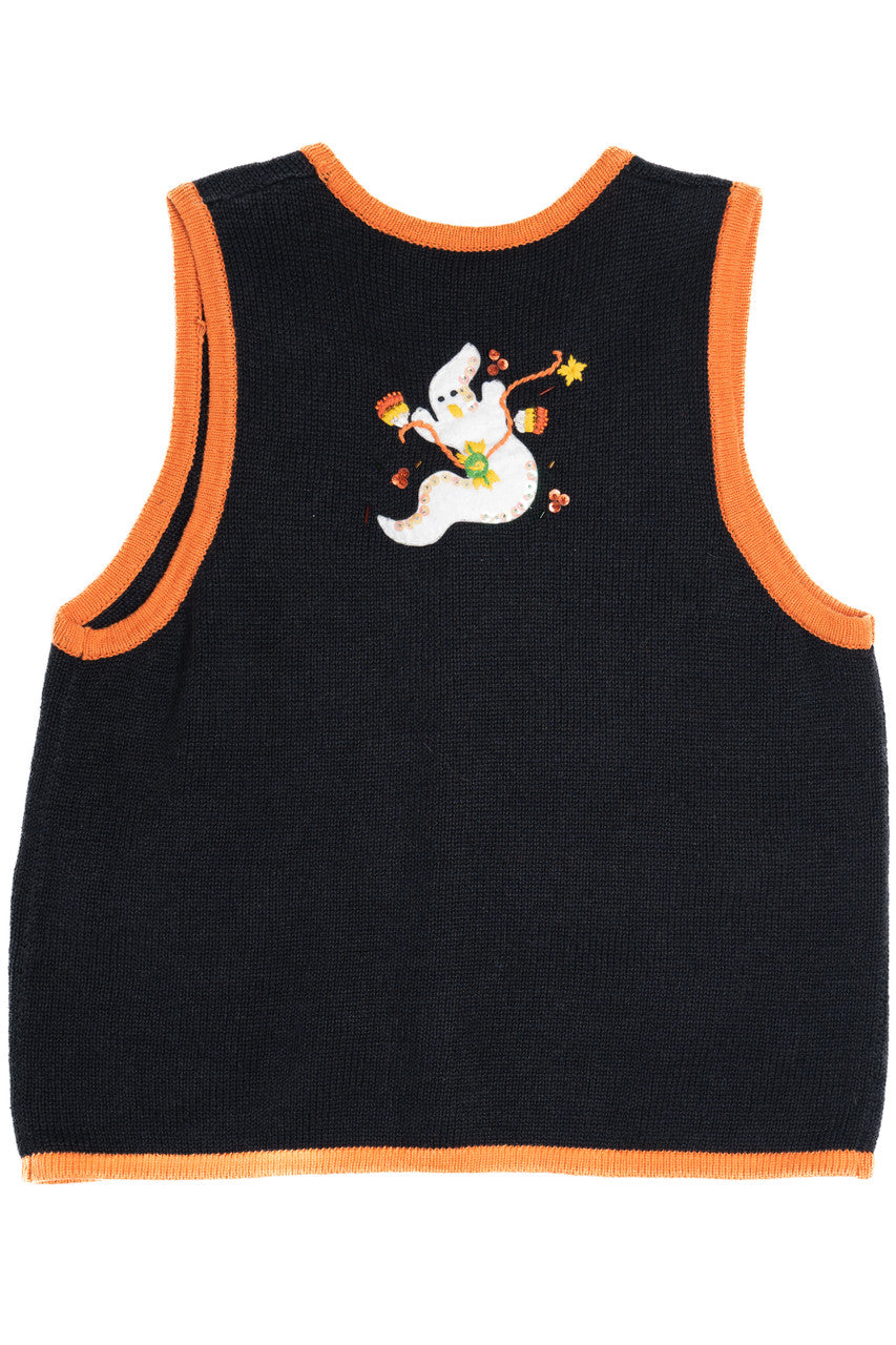 Vintage Ghosts & Candy Halloween Sweater Vest