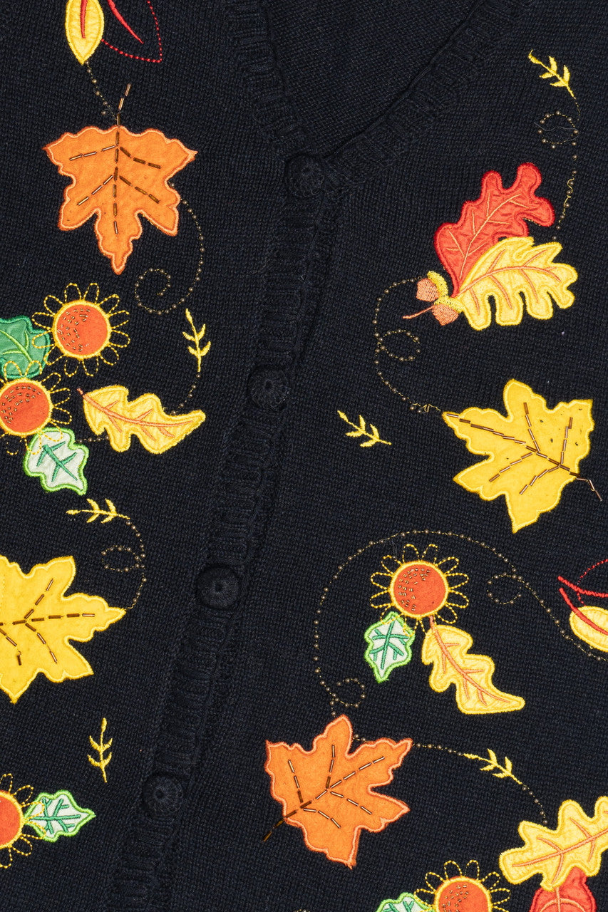 Vintage Autumn Leaves Harvest Sweater Vest