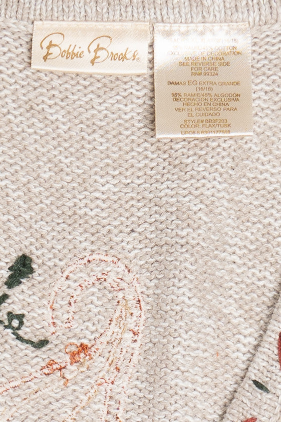 Vintage Scarecrow Patchwork Harvest Sweater Vest
