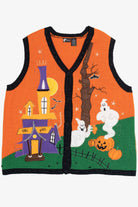 Vintage Haunted House Halloween Sweater 694