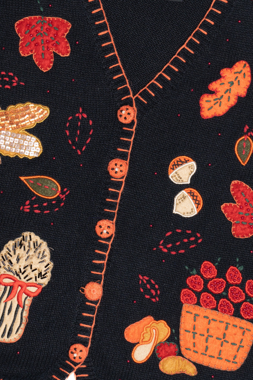 Vintage Autumn Harvest Sweater Vest 695