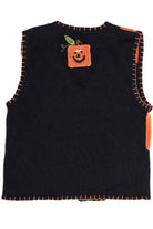 Vintage Patchwork Pumpkins Halloween Sweater Vest