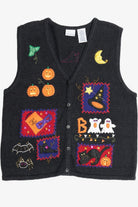 Vintage "Boo" Patchwork Halloween Sweater Vest