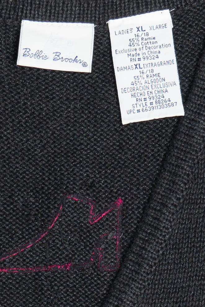 Vintage "Boo" Patchwork Halloween Sweater Vest