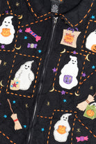 Vintage "Trick Or Treat" Ghost Contrast Stitch Halloween Sweater Vest