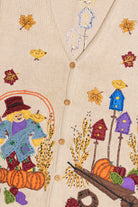 Vintage Scarecrow Fall Harvest Sweater Vest