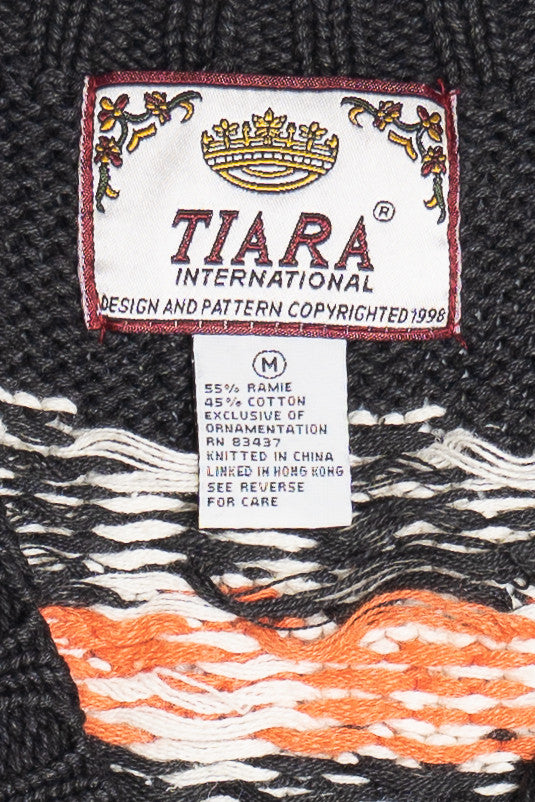 Vintage Patchwork Knit Halloween Sweater Vest