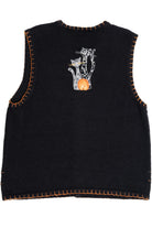 Vintage Leopard Print Cats Halloween Sweater Vest 704