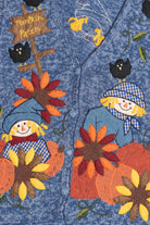 Vintage Pumpkin Patch Scarecrows Halloween Sweater Vest