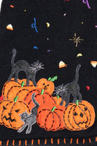 Vintage Cats At The Pumpkin Patch Halloween Sweater Vest
