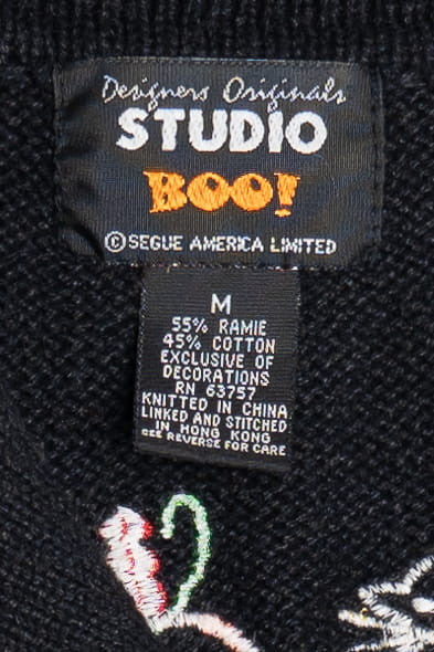 Vintage Cats At The Pumpkin Patch Halloween Sweater Vest