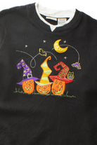 Vintage Pumpkin Hats Halloween Sweatshirt (1990s)