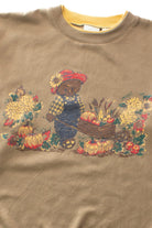 Vintage Teddy Bear Wheelbarrow Fall Sweatshirt (1990s)