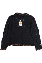 Vintage "Trick Or Treat" Contrast Stitch Halloween Sweater