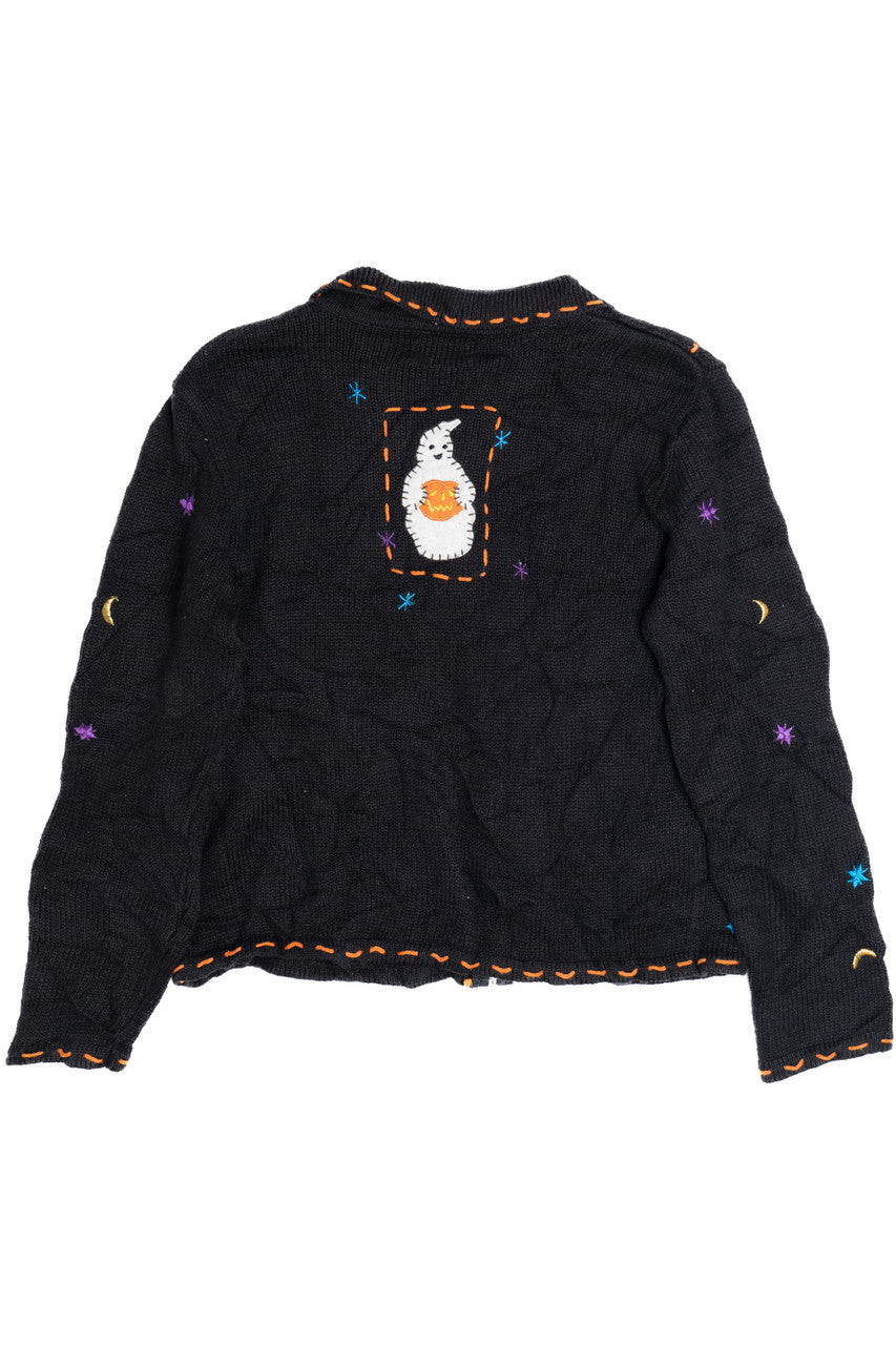 Vintage "Trick Or Treat" Contrast Stitch Halloween Sweater