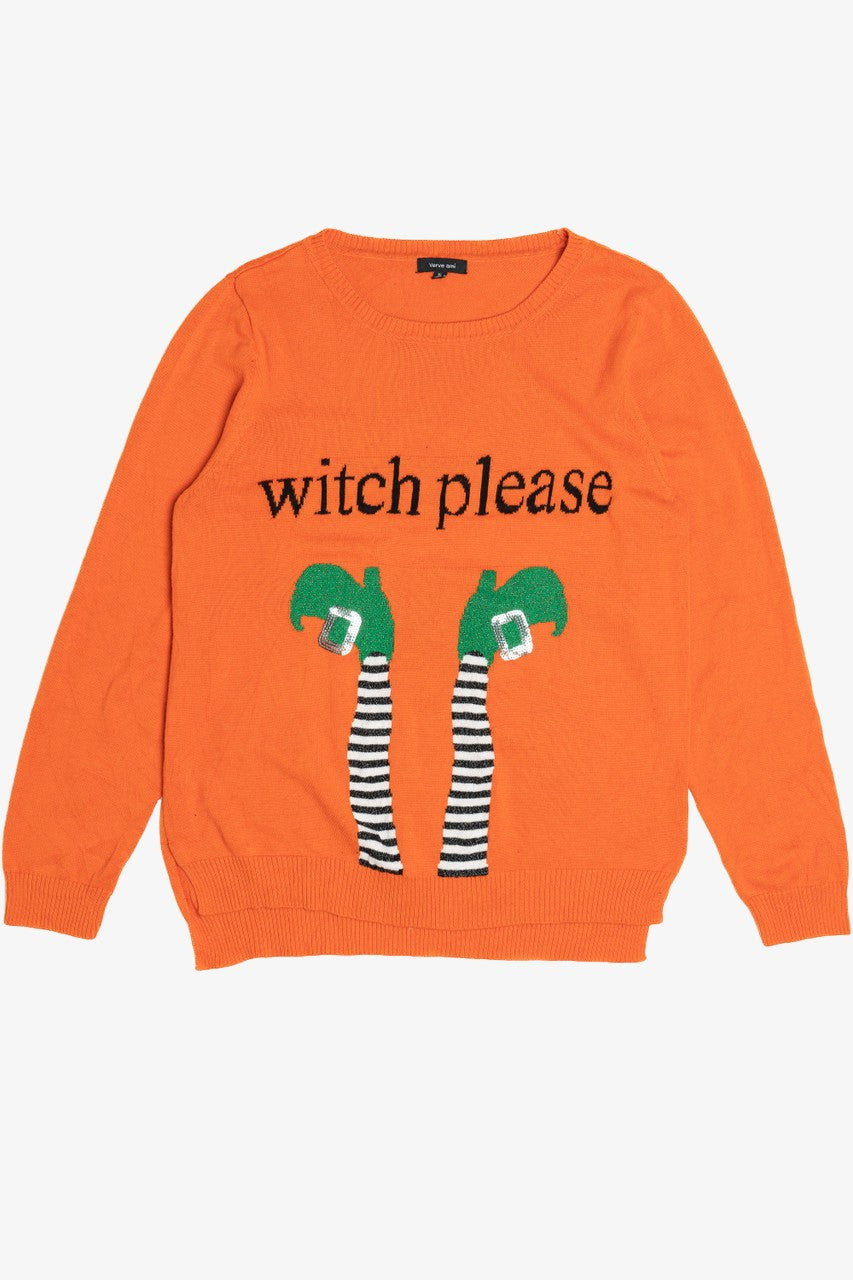 "Witch Please" Sequin Detail Halloween Sweater