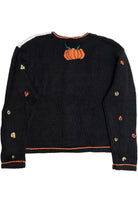 Vintage Checkered Knit Halloween Sweater