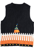 Vintage Pumpkin Fence Halloween Sweater Vest
