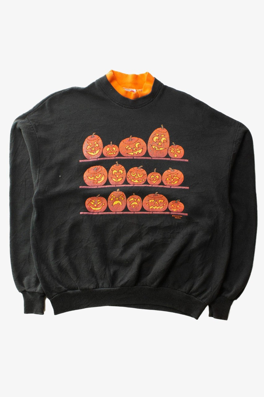 Vintage Jack o'Lantern Shelves Halloween Sweatshirt (1990s) 752