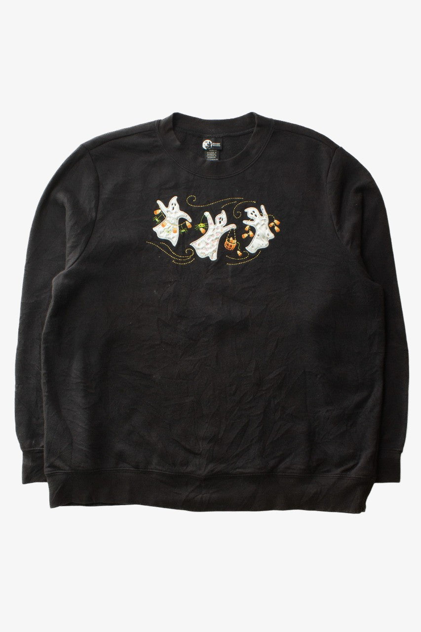 Vintage Ghost Applique Halloween Sweatshirt (1990s)