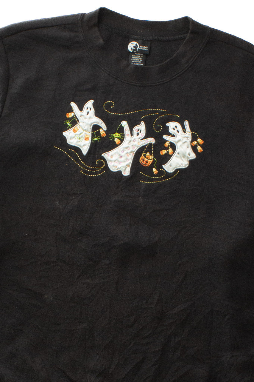 Vintage Ghost Applique Halloween Sweatshirt (1990s)