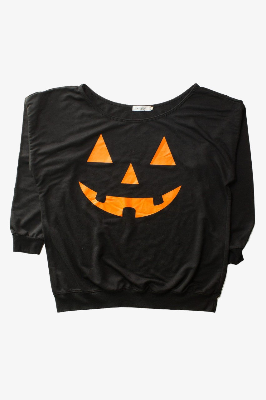 Pumpkin Face Lightweight Halloween Sweatshirt (2010s)