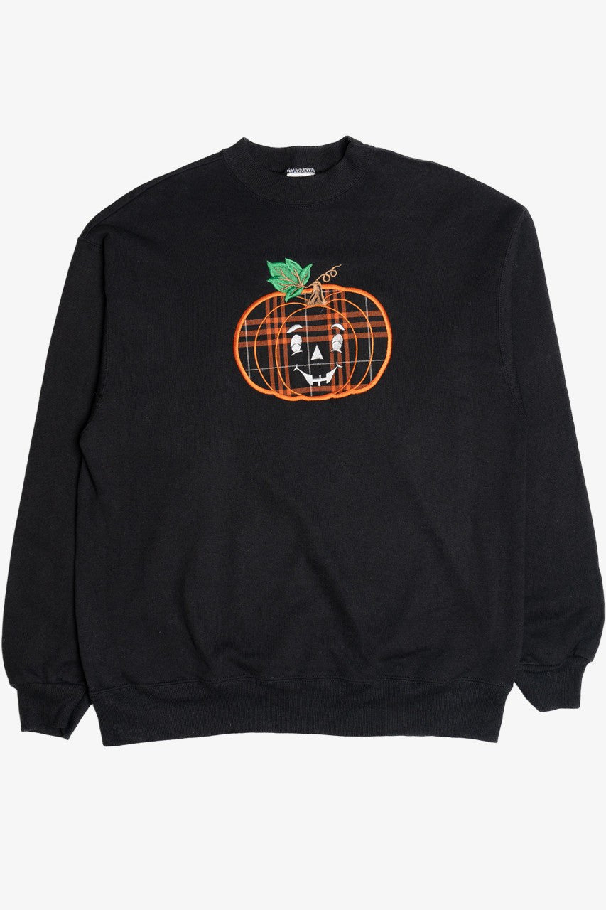 Vintage Embroidered Pumpkin Halloween Sweatshirt