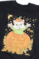 Vintage Cat In A Pumpkin Halloween Sweatshirt