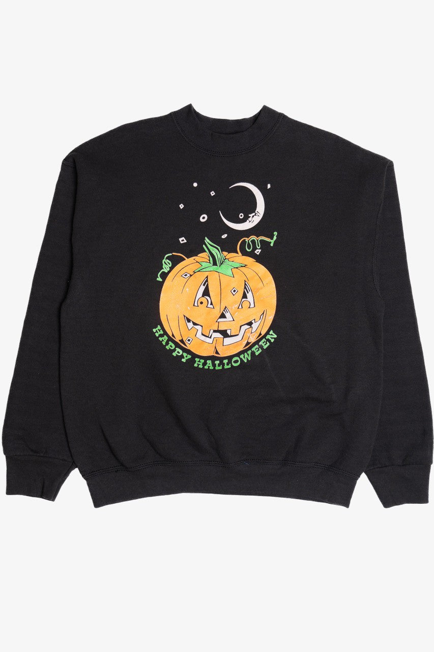 Vintage "Happy Halloween" Neon Halloween Sweatshirt