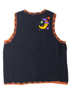 Vintage Witch and Cat On the Moon Halloween Vest