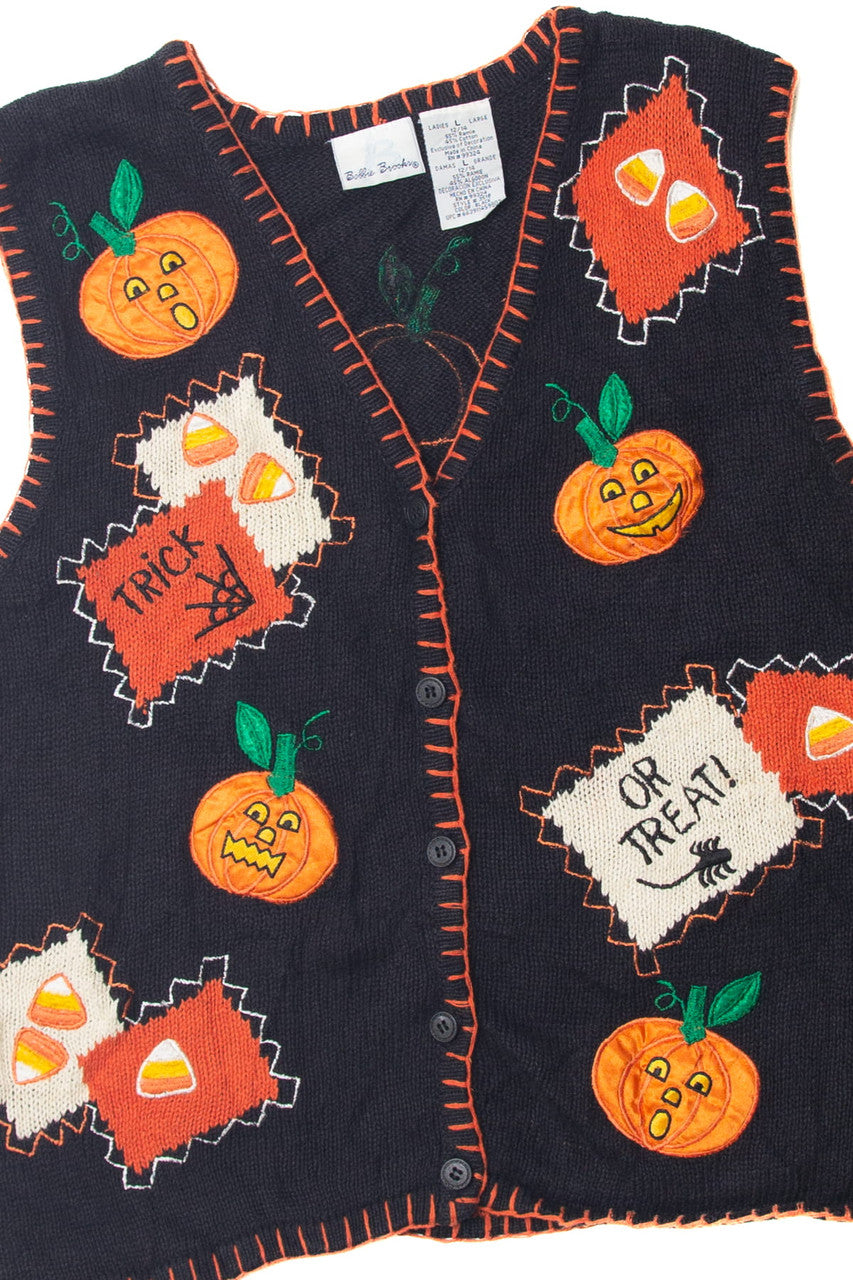 Vintage Pumpkin "Trick or Treat" Vest