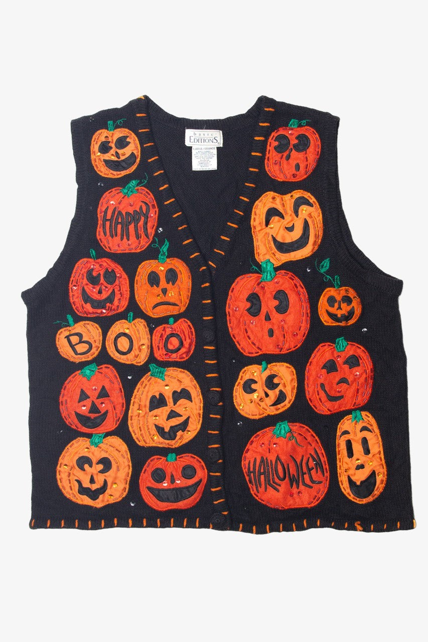 Vintage Halloween Pumpkin Vest
