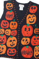 Vintage Halloween Pumpkin Vest