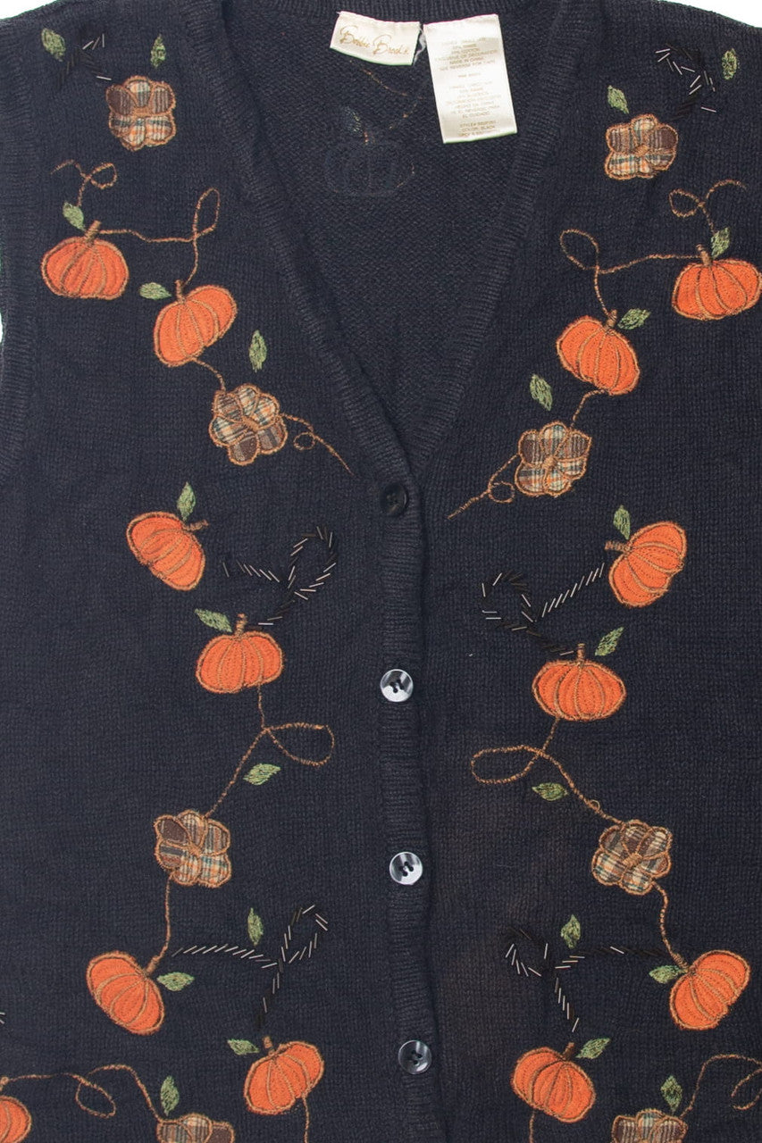 Vintage Bobbie Brooks Pumpkins Halloween Vest