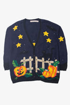 Vintage Lauren Hansen Pumpkin And Stars Halloween Sweater