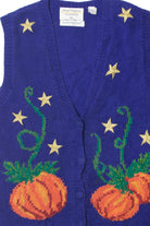 Vintage Pumpkin And Stars Autumn Harvest Vest