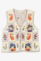 Vintage Bobbie Brooks Scarecrow And Squash Vest