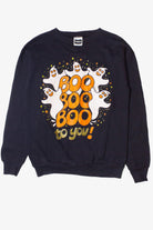 Vintage "Boo Boo Boo To You" Ghost Halloween Sweatshirt (1990s)